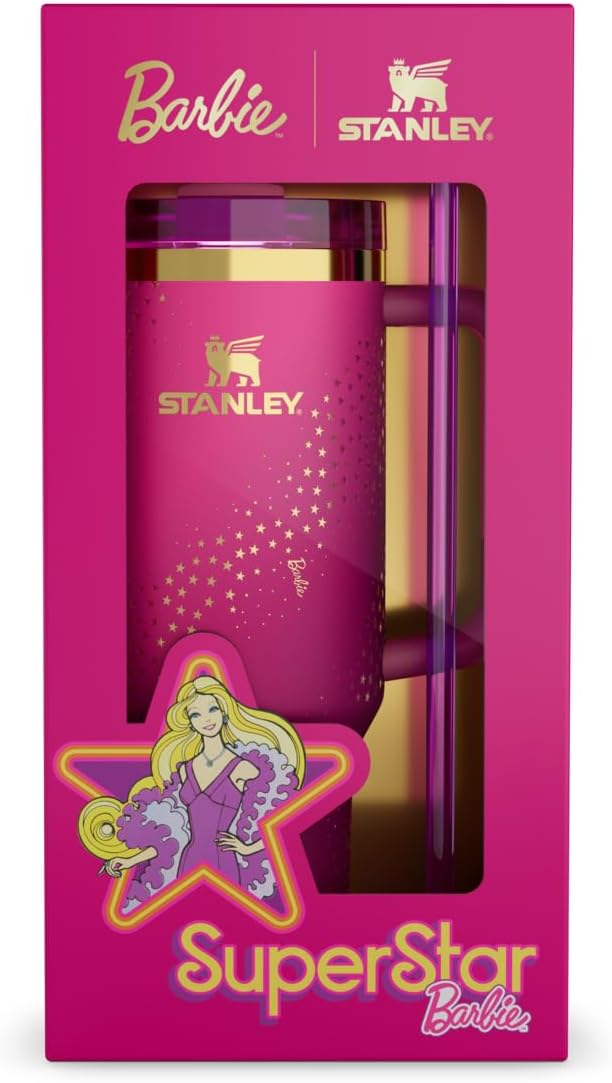 Barbie x Stanley 40oz Tumbler Pink Star Limited Edition Handle thumbnail 4